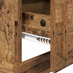 vidaXL Cabinet de chevet avec tiroir Bois Ancien 39 x 39 x 67 5 cm