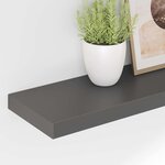vidaXL Étagère murale flottante 4 Pièces Gris brillant 80x23 5x3 8 cm MDF
