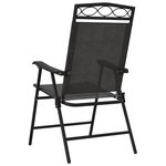 vidaXL Chaises de jardin pliables lot de 2 en acier et textilène