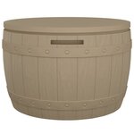 vidaXL Boîte de rangement de jardin 3 en 1 marron clair polypropylène