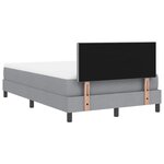 vidaXL Lit à ressorts avec tête de lit Gris clair 120 x 190 cm tissu