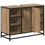 vidaXL Cabinet de salle de bain Chêne artisanal 80 x 33 x 60 cm