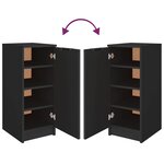vidaXL Armoire à chaussures noir 30x35x70 cm bois d'ingénierie