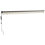 vidaXL Auvent rétractable automatique crème 4x3 m