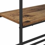 vidaXL Portant à vêtements avec étagères Bois ancien 60 x 30 x 171 cm