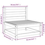 vidaXL Canapés de jardin sans accoudoirs 3 Pièces bois de pin imprégné