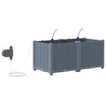 vidaXL Jardinières de jardin 1 pc Gris clair 80 x 40 x 37.5 cm