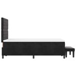vidaXL Lit à ressorts avec matelas Noir 120 x 200 cm Velours