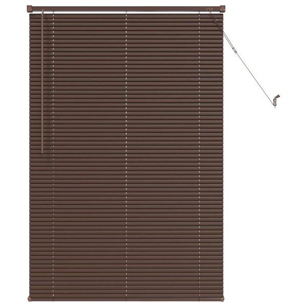 vidaXL Store Vénitien Réglable Marron foncé avec motif 150 x 70 cm PVC