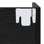 vidaXL Cabinets à chaussures muraux Chêne noir 60 x 18 x 60 cm