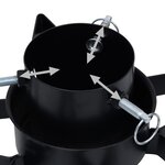 vidaXL Support de sapin de Noël Noir 47x47x13 5 cm