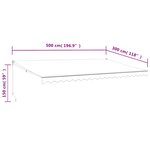 vidaXL Auvent rétractable automatique bleu et blanc 5x3 m