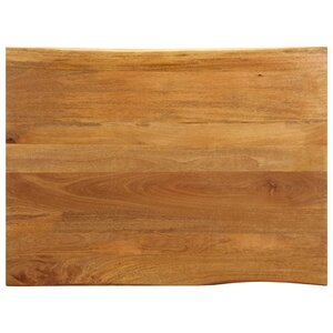 vidaXL Dessus de table 90x80x2 5 cm bord vivant bois massif manguier