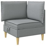 vidaXL Canapé modulaire avec rangement 6 Pièces Gris clair Tissu