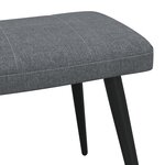 vidaXL Chaise de relaxation avec tabouret Gris foncé Tissu