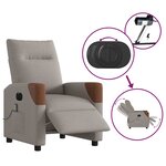 vidaXL Fauteuil de massage inclinable électrique Taupe Tissu