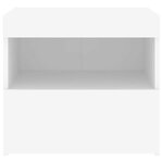 vidaXL Tables de chevet avec lumières LED 2 Pièces blanc 50x40x45 cm