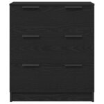 vidaXL Buffet avec tiroir Chêne noir 60 x 30 x 70 cm Bois d'ingénierie