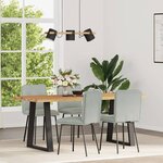 vidaXL Chaises à manger lot de 4 Gris clair Velours