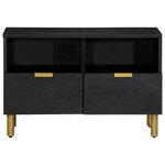 vidaXL Meuble TV noir 70x33x46 cm bois d'ingénierie