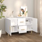 vidaXL Buffet blanc 100x36x60 cm bois d'ingénierie