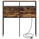 vidaXL Tête de lit de rangement Chêne fumé 100 cm Bois d'ingénierie