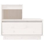 vidaXL Table de chevet Blanc 60x34x51 cm Bois de pin solide