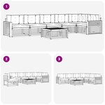 vidaXL Ensemble de canapés d'extérieur 7 pc Gris Naturel et Clair