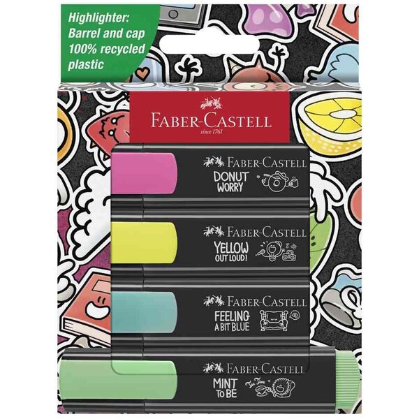 Surligneur TEXTLINER 46 GRAFFITI  étui de 4 FABER-CASTELL