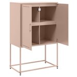 vidaXL Buffet haut rose 68 5x38 5x107 cm acier
