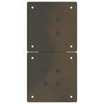 vidaXL Pieds de table basse en forme de X  2 pièces  acier naturel  28 x (42-43) cm