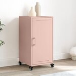 vidaXL Buffet rose 36x39x72 cm acier laminé à froid