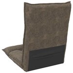 vidaXL Fauteuil de sol ajustable Gris foncé Tissu