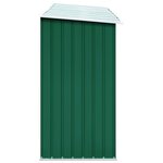vidaXL Abri de stockage de bois Acier galvanisé 330x84x152 cm Vert