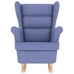 vidaXL Chaise à bascule bleu jean 74x90x102 cm tissu
