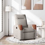 vidaXL Fauteuil inclinable Taupe Tissu