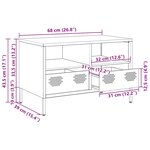 vidaXL Meuble TV rose 68x39x43 5 cm acier laminé à froid