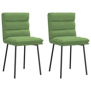 vidaXL Chaises à manger lot de 2 Vert clair Velours