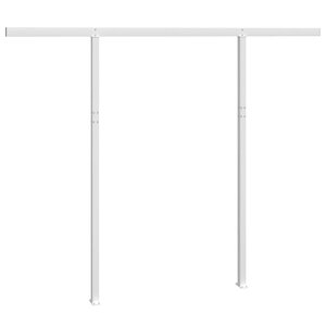vidaXL Jeu de poteaux d'auvent blanc 300x245 cm fer