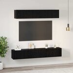 vidaXL Ensemble meuble TV 5 Pièces Chêne noir Moyen 80 x 30 x 30.5 cm