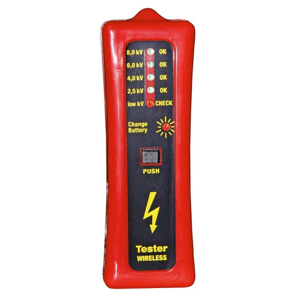 Kerbl Testeur de clôture sans fil 8 000 V Rouge et noir 44669