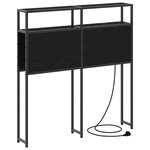 vidaXL Tête de lit de rangement Chêne noir 90 cm Bois d'ingénierie