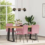 vidaXL Chaises à manger lot de 4 Rose Velours