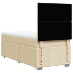 vidaXL Sommier à lattes de lit avec matelas Crème 80x200 cm Tissu
