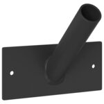 vidaXL Support de mât de drapeau Noir 13 x 6 cm Acier