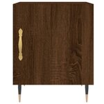 vidaXL Table de chevet chêne marron 40x40x50 cm bois d’ingénierie