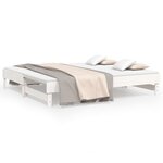 vidaXL Lit coulissant Blanc 2x(90x190) cm Bois de pin massif