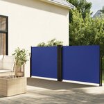 vidaXL Auvent latéral rétractable bleu 140x600 cm