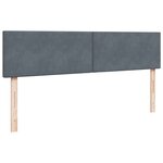 VidaXL Cadre de lit ottoman avec matelas gris foncé 180x200cm velours