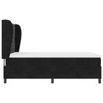 vidaXL Lit à ressorts avec matelas Noir 160 x 200 cm Velours